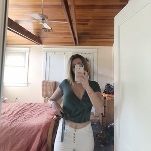 Urban outfitters scoop neck dark teal top